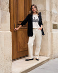 Step up your look with this unique 'Bone White Denim' Dover Straight Leg- White.