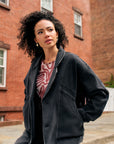 Dark Vintage Washed Spliced Retro Denim Jacket