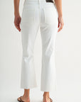 Ivory Cropped Flare Leg