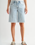 Snow Wash Chelsea Denim Bermuda Short