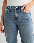 Vintage Whisker Cropped Flare Leg Jeans