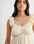 Pearl Empire Waist Tiered Maxi Dress