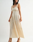 Pearl Empire Waist Tiered Maxi Dress