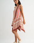 Red Striped Handkerchief Dress