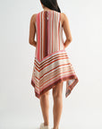 Red Striped Handkerchief Dress