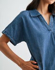 Vintage Wash Short Sleeve Denim Dress