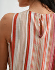 Red Multi Print A-line Tank Top