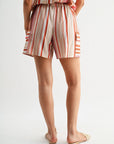 Red Multi Print Bermuda Cargo Short