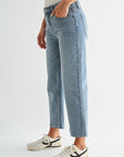 Light Antique Wash Dover Cropped Straight Leg