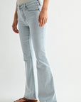 Snow Wash Eiffel Flare Leg Jeans
