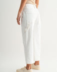 Relaxed Carpenter Crop Jean Ivory