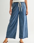 Pull On Lounge Crop Pant Vintage Wash