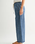Pull On Lounge Crop Pant Vintage Wash