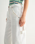 Relaxed Carpenter Crop Jean Ivory