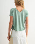 Side Tie Knit Top Patina