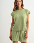 Pear Cozy Rib Tee