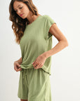 Pear Cozy Rib Tee