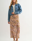 Conch Ruched Mesh Skirt