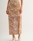 Conch Ruched Mesh Skirt