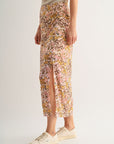 Conch Ruched Mesh Skirt
