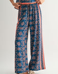 Cadet Blue Side Slit Pant