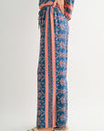 Cadet Blue Side Slit Pant