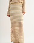 Latte Crochet Maxi Skirt