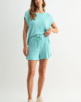Aqua Sky Cozy Rib Tee