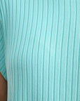 Aqua Sky Cozy Rib Tee