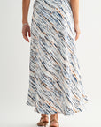 Caramel Cadet Blue Multi Bias Maxi Skirt