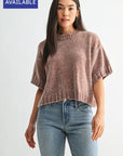 Taupe Plus-Size Broome Chenille Sweater