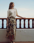 Olive Faux Wrap Skirt