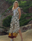 Olive Rust Multi V-Neck Jumpsuit