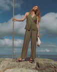Olive Relaxed Patch Pocket Pant