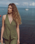Olive Relaxed Vest