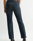 Dark Whisker Wash Petite Dover Straight Leg
