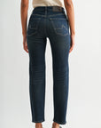 Dark Whisker Wash Plus-Size Dover Straight Leg