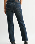 Dark Whisker Wash Petite Dover Straight Leg