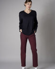 Maroon Dover Straight Leg Jean