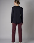 Maroon Dover Straight Leg Jean
