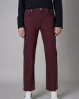 Maroon Dover Straight Leg Jean