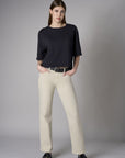Step up your look with this unique 'Bone White Denim' Dover Straight Leg- White.