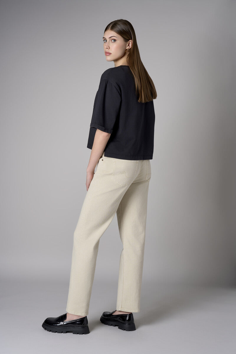Step up your look with this unique 'Bone White Denim' Dover Straight Leg- White.