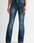 Dark Whisker Wash Eiffel Flare Leg
