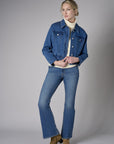 The 'Vintage Crease Wash' Eiffel Flare Leg: designed for vibrant appeal.