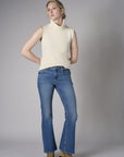 The 'Vintage Crease Wash' Eiffel Flare Leg: designed for vibrant appeal.