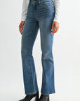Vintage Crease Wash Petite Eiffel Flare Leg