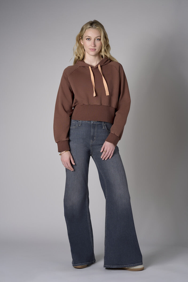 Add a pop of color to your look with the 'Black Denim' Bond Wide Leg.