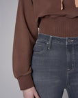 Add a pop of color to your look with the 'Black Denim' Bond Wide Leg.