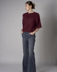 Add a pop of color to your look with the 'Black Denim' Bond Wide Leg.